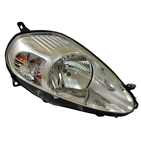 Far Lampa frontala Dreapta halogen H4/W5W electric cu motor culoare insert: argintiu culoare semnalizator: transparent ABARTH GRANDE PUNTO PUNTO EVO FIAT GRANDE PUNTO -02.12 VALEO VAL043889