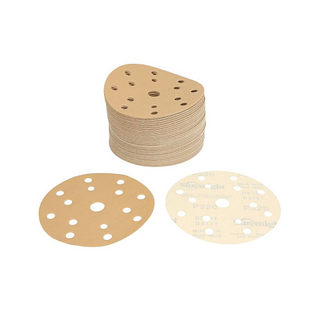 Abrazivi GOLD Hartie abraziva: disc scai numar gauri: 15 gradatie: P320 diametru:150mm culoare: bej ambalaje 100 buc SUNMIGHT SUN44314