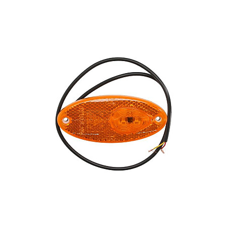 Lumina de delimitare Outline marker lights L/R yellow LED height 13mm width 102mm depth 45mm bolt/horizontal fixing hose length 500 24V IP5K9K HELLA 2PS964 295-057