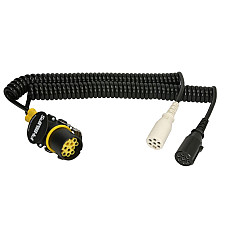 Cablu infasurat Spiral electric wire version Duracoil+ polyurethane max length 4m plug type: 15/7/7 24 V 24V no of lines: 1x15+6x10mm temperature range90/-40 12 active pins in plug 15 Adaptor 15-N/S EURO PHILLIPS C022-012040-1005