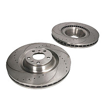 Disc frana de performanta High-efficiency brake disc SPEEDMAX Ventilated Cut-Drilled front  L/R outer diameter 360 mm thickness 34 mm 2pcs AUDI A6 C6 A8 D2 A8 D3 1.5D-6.0 11.98-03.18 SPEEDMAX C3W041ABETUOTUV