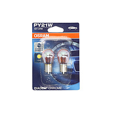 Bec incandescent Bec ambalaj blister 2buc PY21W 12V 21W BAU15S Diadem Chrome  DS DS 3 DS 3 / DS 3 DS 4 DS 5 DS 7 DS 9 IVECO DAILY IV DAILY V DAILY VI MASSIF MAN TGE 11.84- OSRAM OSR7507 DC-02B/EA