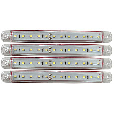 Lampa gabarit cu 12 LED-uri 12/24V set 4buc Cridem - Alb