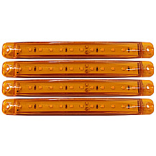 Lampa gabarit cu 12 LED-uri 12/24V set 4buc Cridem - Galben