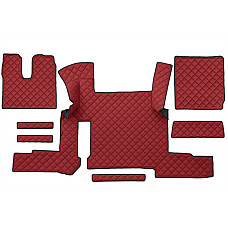 Covor compartiment picioare F-CORE doua sertare pe intregul etaj cantitate in set 7 szt. material - piele matlasata eko culoare - rosu transmisie automata MAN TGX I TGX II 01.19- F-CORE F-CORE FL49 RED