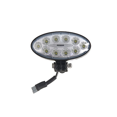Lumina de lucru Lampa de lucru LED 12/24V 40W 4000lm numar elemente LED: 10 lungime: 176mm inaltime: 87mm adancime: 86mm cu conector Deutsch cu sirma de 05 m unghi de distributie a luminii 60 grade WESEM CRV1B.52302.01