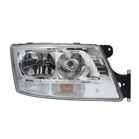 Far Headlamp R 2*LED/D1R/H7/PY21W electric with motor with daytime running light insert colour: chromium-plated MAN TGX I 09.16-09.21 ZKW 640.16-000.95