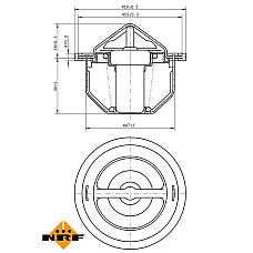 Termostat,lichid racire Termostat sistem racire 83C CITROEN XSARA ZX FIAT DUCATO ULYSSE LANCIA ZETA PEUGEOT 306 406 605 806 BOXER 1.8/1.9D/2.0 03.94-03.05 NRF NRF 725168