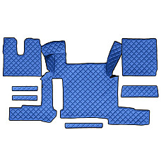 Covor compartiment picioare F-CORE doua sertare pe intregul etaj cantitate in set 7 szt. material - piele matlasata eko culoare - albastru pentru transmisie manuala MAN TGX I TGX II 01.19- F-CORE F-CORE FL51 BLUE
