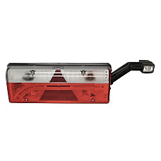 Stop spate Rear lamp R EUROPOINT III LED 24V triangular reflector with extension arm lamp connector: ASS2.1 7PIN ASPOCK A25-7420-504