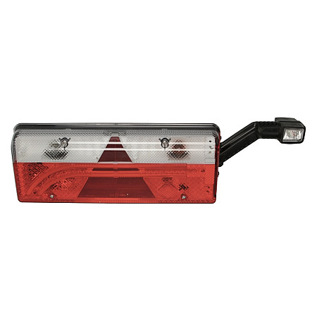 Stop spate Rear lamp R EUROPOINT III LED 24V triangular reflector with extension arm lamp connector: ASS2.1 7PIN ASPOCK A25-7420-504