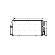 Condensator, climatizare A/C condenser with dryer SUBARU IMPREZA 1.6/2.0 10.00-06.09 AVA COOLING SU5064D AVA