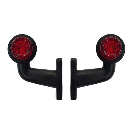 Lampa gabarit camion cu brat extra scurt 90 cu LED 12/24V Set 2buc Stg/Dr - Alb/Rosu