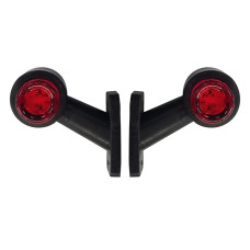 Lampa gabarit camion cu brat extra scurt 60 cu LED 12/24V Set 2buc Stg/Dr - Alb/Rosu