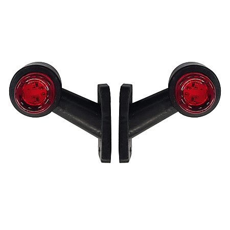 Lampa gabarit camion cu brat extra scurt 60 cu LED 12/24V Set 2buc Stg/Dr - Alb/Rosu