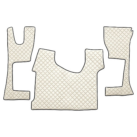 Covor compartiment picioare F-CORE pe intregul etaj cantitate in set 3 szt. material - piele matlasata eko culoare - sampanie cabina ingusta 230 cm MERCEDES ACTROS MP4 / MP5 07.11- F-CORE F-CORE FL34 CHAMP