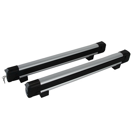 Suport de schi si snowboard Ski and snowboard holder SnowPack 2pcs width 75cm max number of skies/snowboards: 6 no. of snowboards: 4 locked with a key fits beams: SlideBar SquareBar WingBar THULE THU 732600