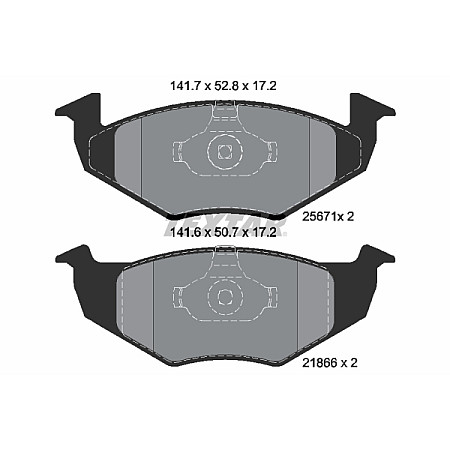 Set placute de frana VW GOL V GOL VI GOL VII GOL VIII SAVEIRO V 1.0ALK/1.6/1.6ALK 07.08- TEXTAR 2567101