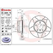 Disc frana Brake disc BREMBO Max 1pcs Cut front  L/R outer diameter 310 mm thickness 24 mm BMW 5 E60 5 E61 2.0-3.0D 07.03-12.10 BREMBO 09.C894.75