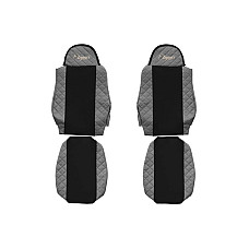 Husa scaun Huse pentru scaune Elegance gri material eco-piele / velours serie ELEGANCE MAN F-CORE F-CORE FX05 GRAY