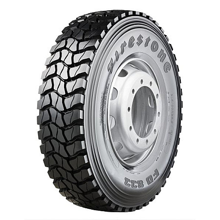 Anvelopa LKW 13455 FD833 FIRESTONE Anvelopa camion On/Off Tractiune 3PMSF M+S 156/150K etichete: Din data de 01.05.2021: eficienta combustibil - D aderenta pe teren umed - B clasa de masurare a zgomotul FIRESTONE 13R22.5 CFR FD833MS