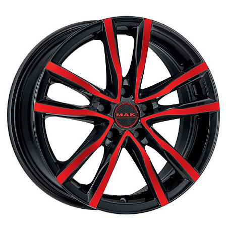 Janta aliaj PKW Verificati kit-ul de montare al jantei 8x18 5x108 CH 72 ET: 45 Janta aluminiu  MERCEDES 123 W123 E W211 E W213 HECKFLOSSE W111 W112 08.59- MAK Milano Negru si Rosu MAK F8080MIBR45GG3