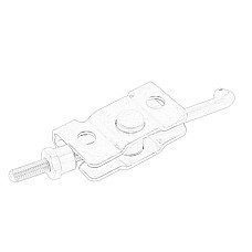 Maneta frana de mana Handbrake cable fastening emergency brake and wire connector for the wheelbase of 2950mm CITROEN JUMPER II FIAT DUCATO PEUGEOT BOXER 2.0D-3.0D 04.06- OE FIAT 1383937080