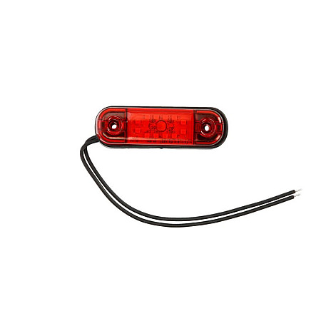 Lampa gabarit Outline marker lights L/R shape: oval red LED height 242mm width 838mm depth 104mm surface hose length 230 12/24V IP66/IP68 WAS 715 W97.3