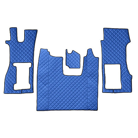 Covor compartiment picioare F-CORE pe intregul etaj scaun pneumatic pentru pasageri cantitate in set 3 szt. material - piele matlasata eko culoare - albastru SCANIA LPGRS 09.16- F-CORE F-CORE FL37 BLUE