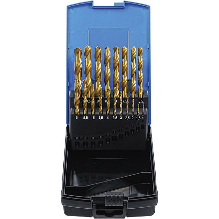 Set Burghie Spiralate | Hss | Titan Nitrurat | 1 - 10 Mm | 19 Piese