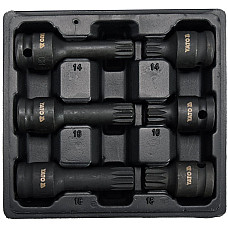 YT-10652 Set Biti Impact 1/2", Spline