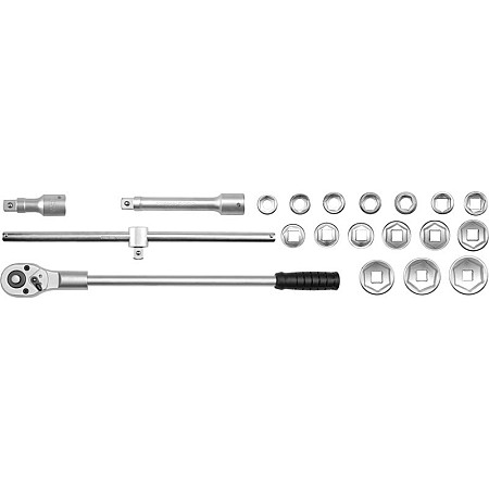 YT-1335 Set Chei Tubulare Hexagonale 3/4", 21 Buc