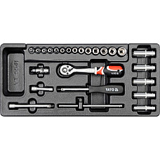 Set Tubulare+Clichet 25 Buc, 3.5-14Mm, Pentru Yt-5530 YATO YT-5541