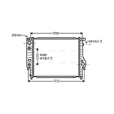 Radiator, racire motor Engine radiator  BMW 3 E30 2.0/2.5 09.82-11.93 AVA COOLING BW2099 AVA