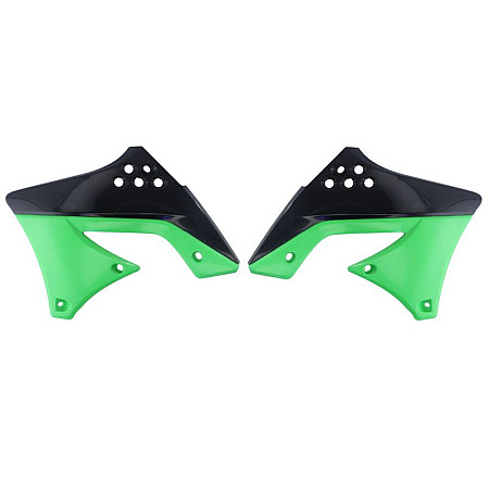 Kituri de plastic Radiator covers colour Black/Green KAWASAKI KX 250 2009-2012 CEMOTO 8412800008 CEM