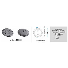 Tampon cric hidraulic Rubber pad {Rubber pad} 121mmx65mmx9mm type: circle BOECK 664202