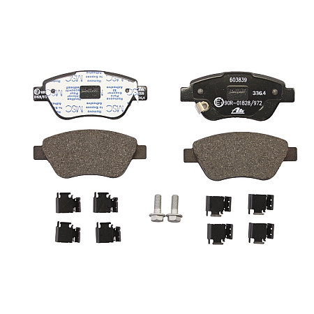 Set placute de frana Fata cu suplimente cu suruburi de ghidare a etrierului de frana OPEL ADAM CORSA D 1.0-1.4LPG 07.06-02.19 ATE 13.0460-3839.2