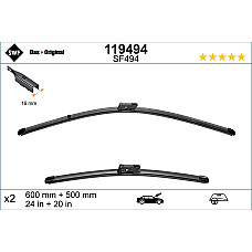 Lamela stergator Wiper blade jointless front with spoiler 2pcs Visioflex 600/500mm VOLVO C40 XC40 10.17- SWF SWF 119494