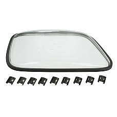 Lentila,far Sticla farului Dreapta en with gasket cu sigilii si agrafe MERCEDES ACTROS MP2 / MP3 10.02- HELLA 9ES170 064-021
