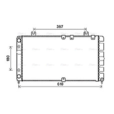 Radiator, racire motor Engine radiator  LADA 111 KALINA 1.4/1.4LPG/1.6 09.04-12.13 AVA COOLING LA2021 AVA