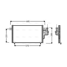Condensator, climatizare A/C condenser  MITSUBISHI COLT V LANCER VI 1.3/1.6 12.95-08.03 AVA COOLING MT5119 AVA