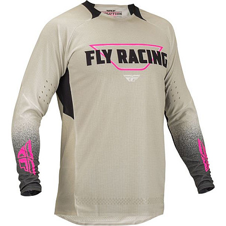 Camasa off-road T-shirt off road FLY RACING EVOLUTION DST colour beige/neagra/pink size XL FLY FLY 376-123X