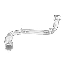 Furtun ear supraalimentare intercooler Stanga plastic superior CITROEN JUMPER FIAT DUCATO PEUGEOT BOXER 3.0D 04.06- OE FIAT 1342741080