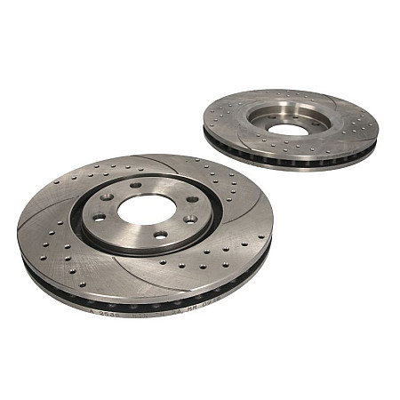 Disc frana de performanta High-efficiency brake disc Cut-Drilled front  L/R outer diameter 283 mm thickness 26 mm 2pcs PEUGEOT 406 1.9D/2.0 11.95-10.04 SPEEDMAX 5201-01-0764PTUOTUV