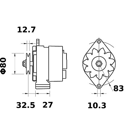 Alternator 14V 65A URSUS 3000 4000 C MF ZETOR 10000 CLAAS DOMINATOR SENATOR FIATALLIS TL FORD 5000 JCB 400 FASTRAC KALMAR DCD KOMATSU PC 1006-6-TD226B-6 LETRIKA MG 272