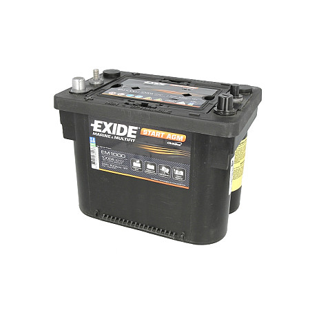 Acumulator Pornire Acumulator EXIDE 12V 50Ah/800A MARINE/RV START AGM L+ borna standard + borna cu filet 260x173x206 B7 agm/pornire EXIDE EM1000