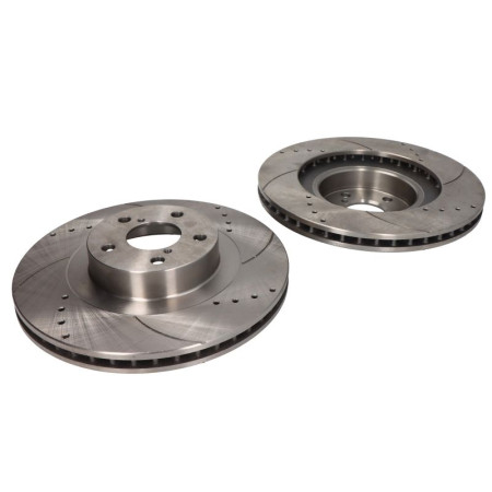 Disc frana de performanta High-efficiency brake disc SPEEDMAX Ventilated Cut-Drilled front  L/R outer diameter 294 mm thickness 24 mm 2pcs SUBARU FORESTER IMPREZA LEGACY V OUTBACK 2.0-3.0 06.98- SPEEDMAX C37013JCTUOTUV