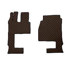 Set covoras F CORE se potriveste MERCEDES scaun pasager convertibil sofer + ECO LEATHER cantitate in set 2 szt material eco piele culoare maro cabina lata 250 cm FH07 BROWN