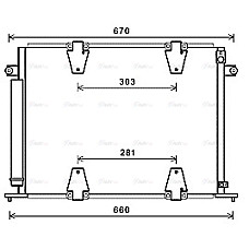 Condensator, climatizare A/C condenser with dryer SUZUKI GRAND VITARA I 2.0D/2.7 07.01-09.05 AVA COOLING SZ5135D AVA