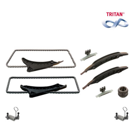 Chit lant de distributie Timing set chain + sprocket BMW 5 F10 5 F11 5 G30 F90 5 GRAN TURISMO F07 6 F12 6 F13 6 GRAN COUPE F06 7 F01 F02 F03 F04 7 G11 G12 8 G14 F91 4.0/4.4 09.11- SWAG SW33102869